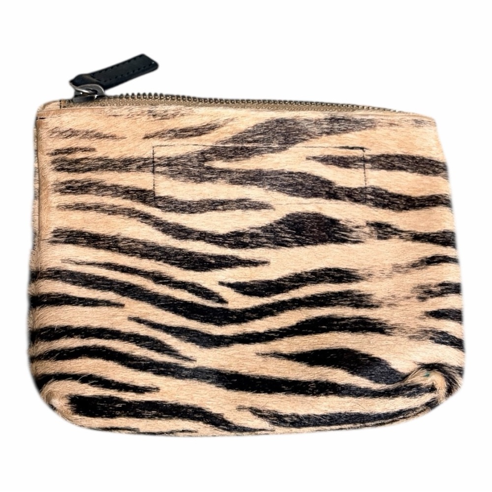 KIM WHITE Animal Print Fur Clutch